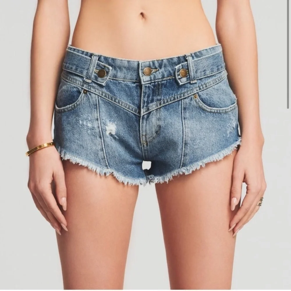 NWT Retrofete Frayed Hem Denim‎ Shorts